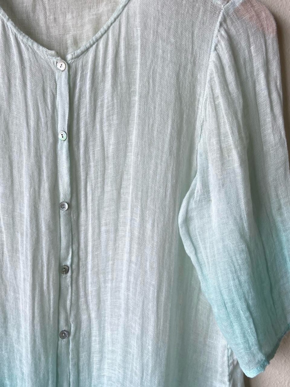 Eileen Fisher 100% Linen Button Down
Ombre Dip Dye Tunic - Picture 4 of 8